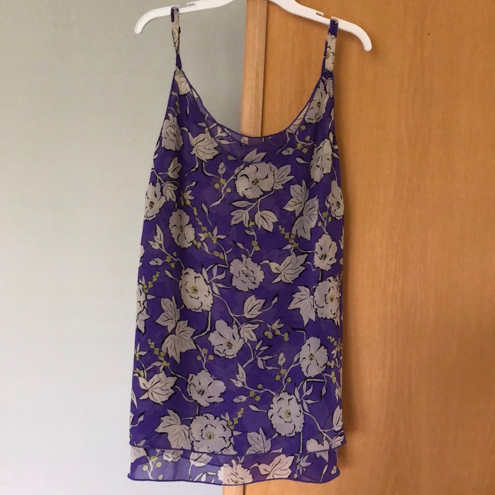 CAbi Purple floral tank